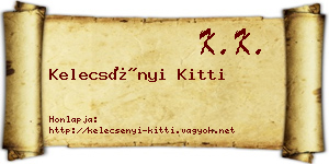 Kelecsényi Kitti névjegykártya