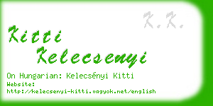 kitti kelecsenyi business card